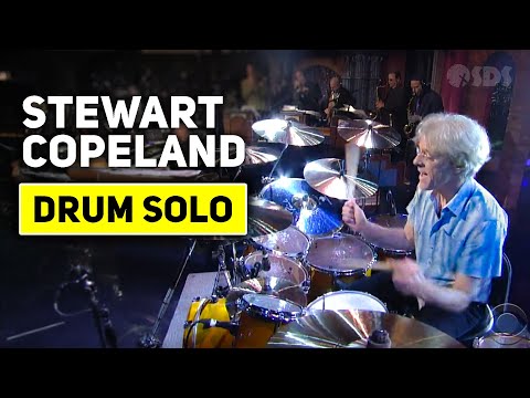 [HD] Stewart Copeland - Drum Solo (2nd Week) - David Letterman 8-24-11