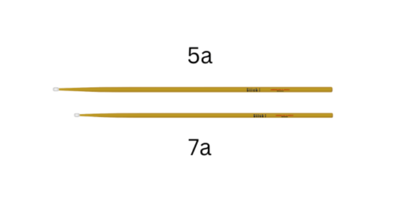 7A vs 5A Drumsticks